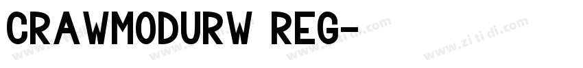 crawmodurw reg字体转换